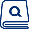 A blue icon of a book with the letter 'Q' on the front. Representing Quorum-provided learning resources.