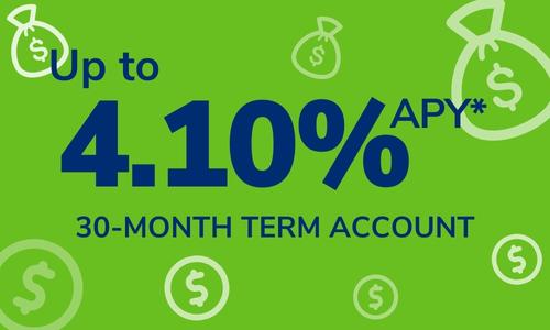 Up to 4.10% APY* 30-Month Term Account