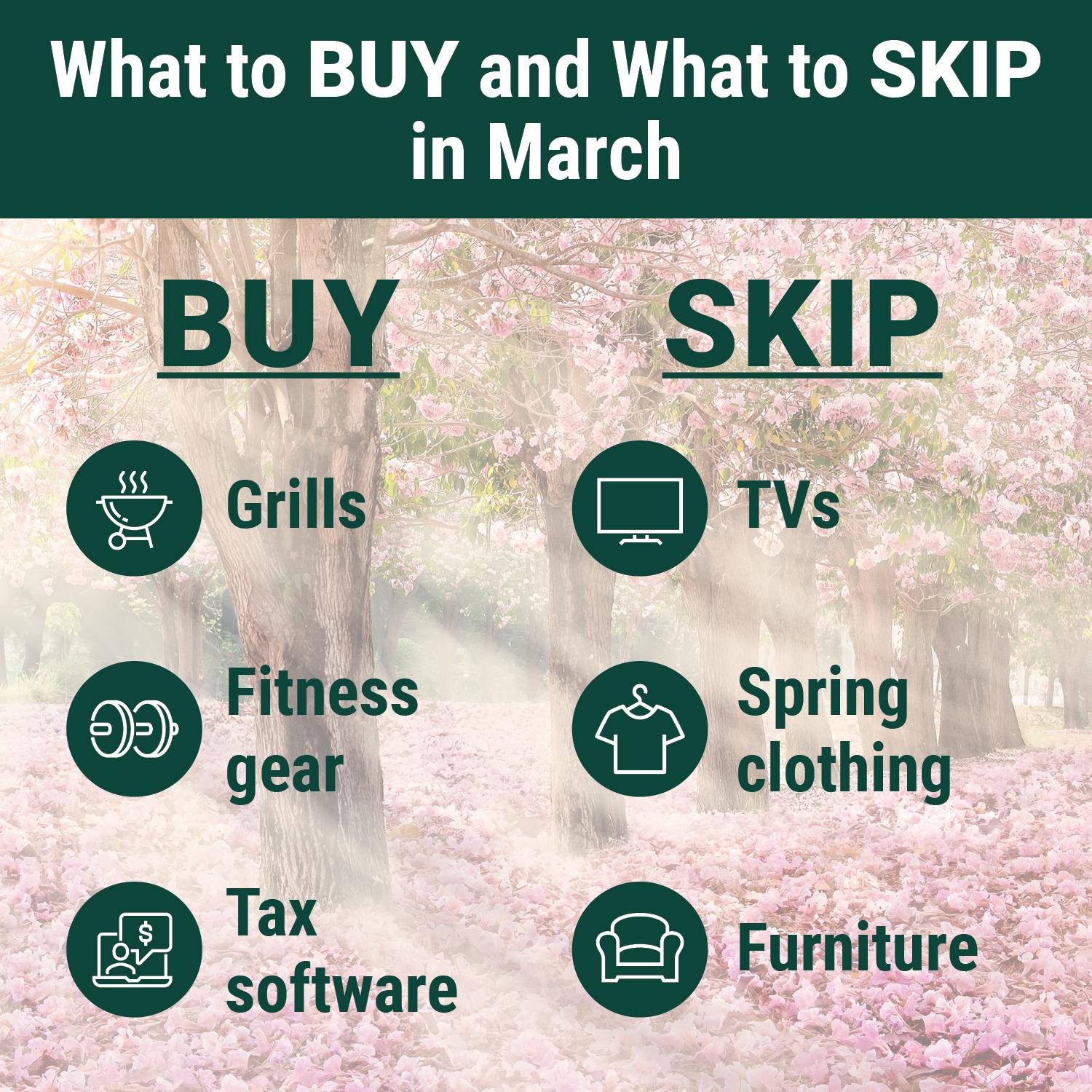 What to buy and what to skip in March