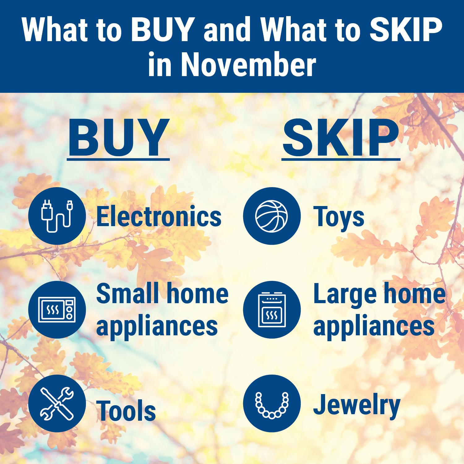 What to Buy and What to Skip in november