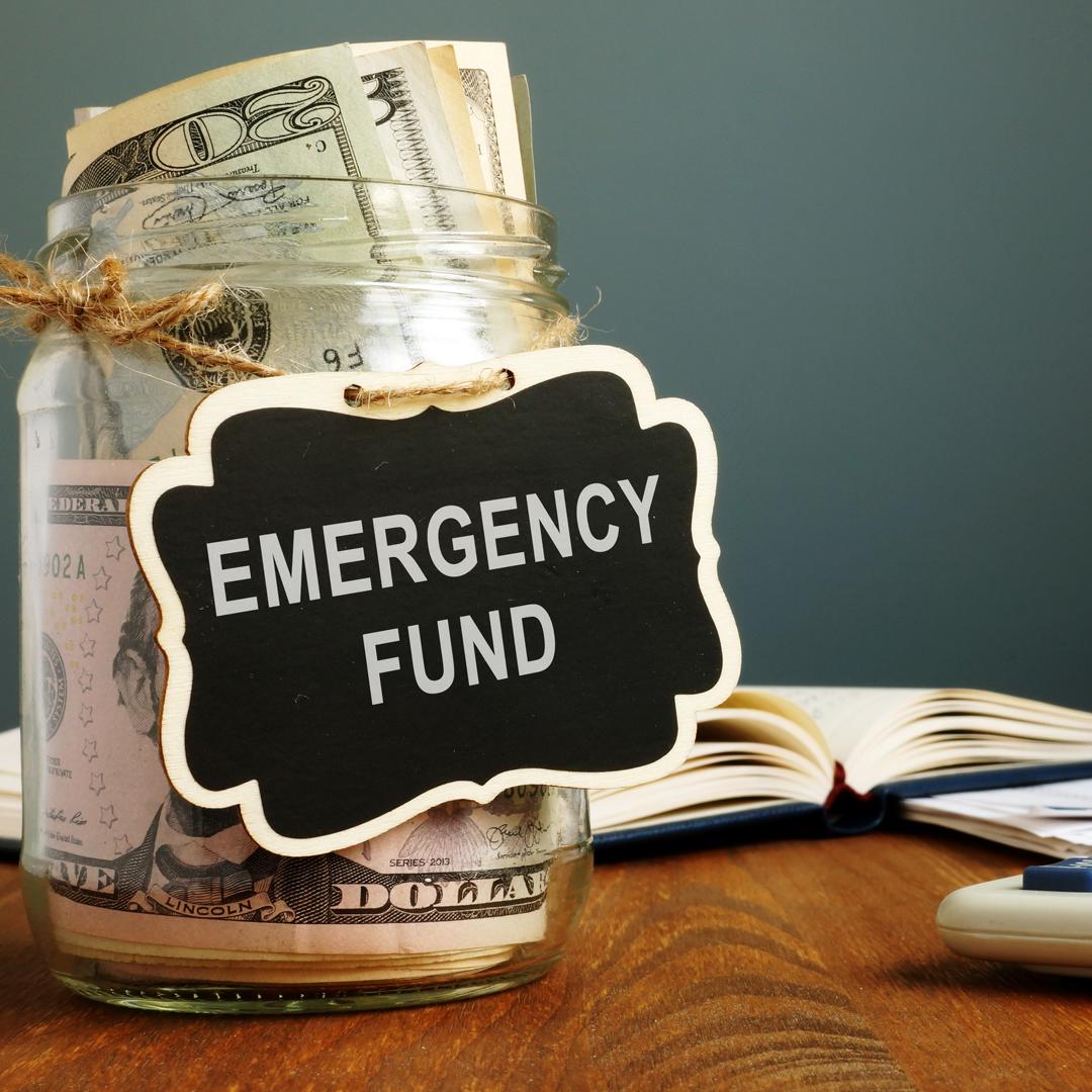 Emergency Fund jar with calculator
